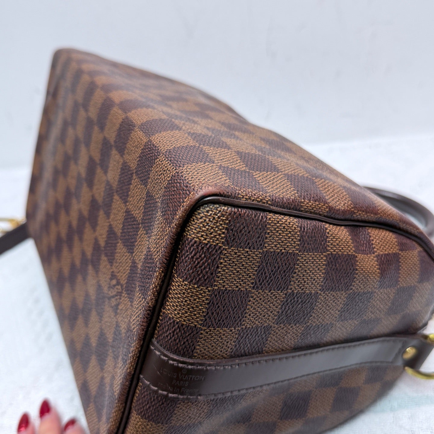 Louis Vuitton - Speedy Bandouliere 25 - Damier Ebene coated canvas with leather trim - Brown - (small)