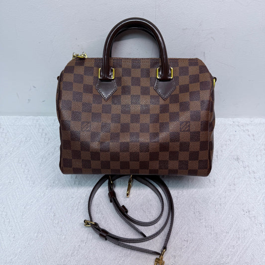 Louis Vuitton - Speedy Bandouliere 25 - Damier Ebene coated canvas with leather trim - Brown - (small)