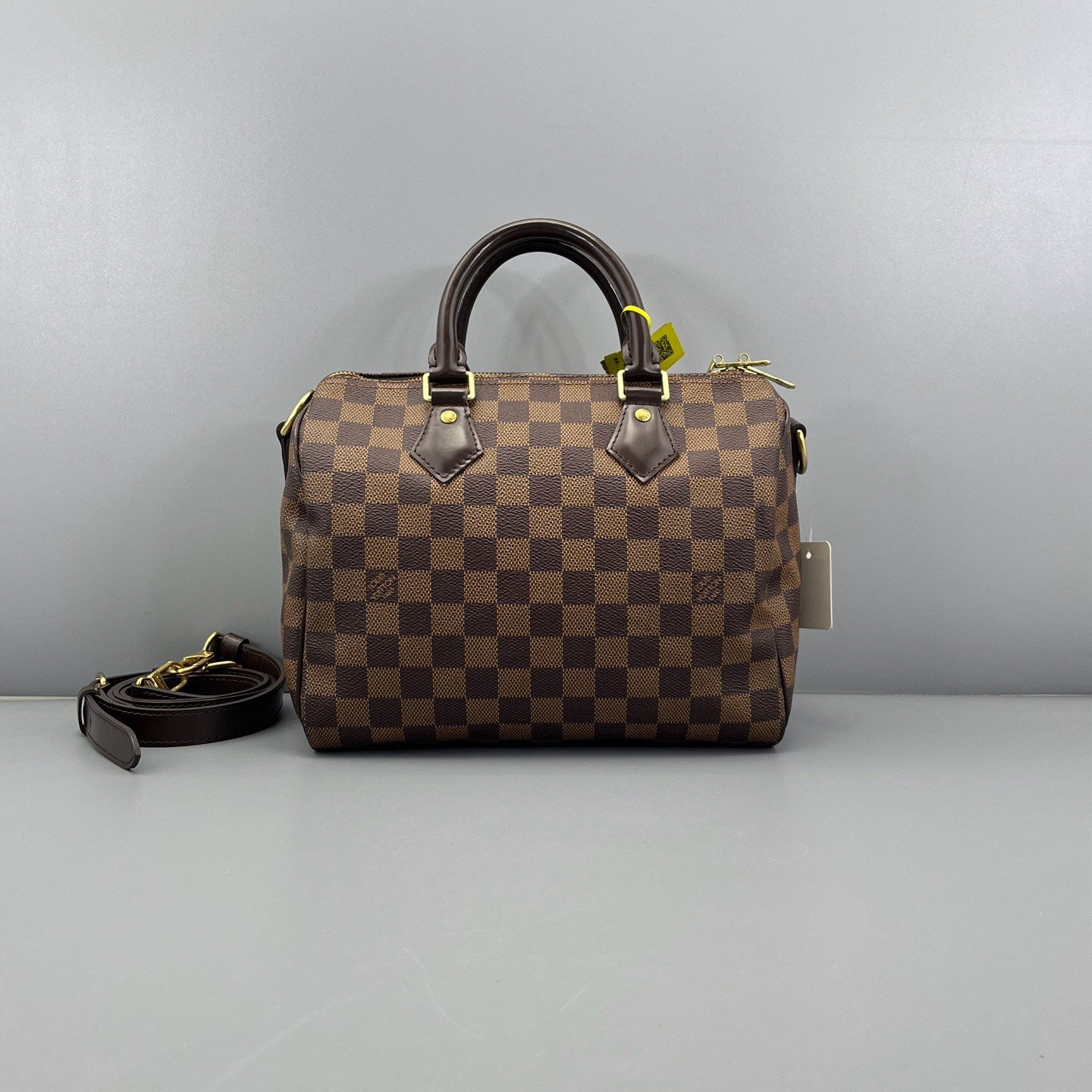 Louis Vuitton - Speedy Bandouliere 25 - Damier Ebene coated canvas with leather trim - Brown - (Small)