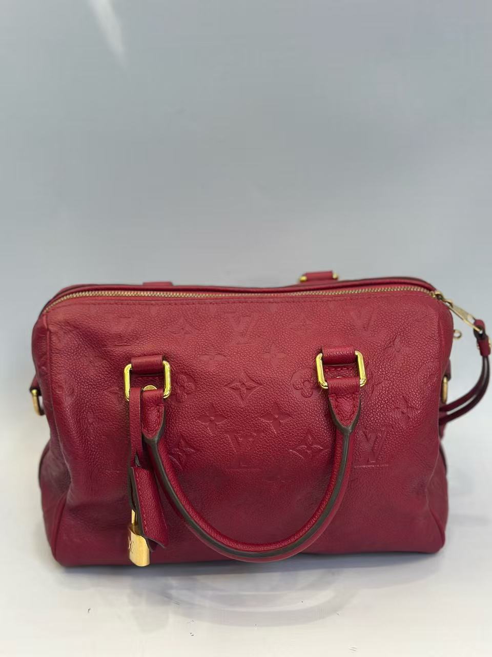 Louis Vuitton - Speedy Bandoulière 25 - Monogram Empreinte leather - Red - (Small)