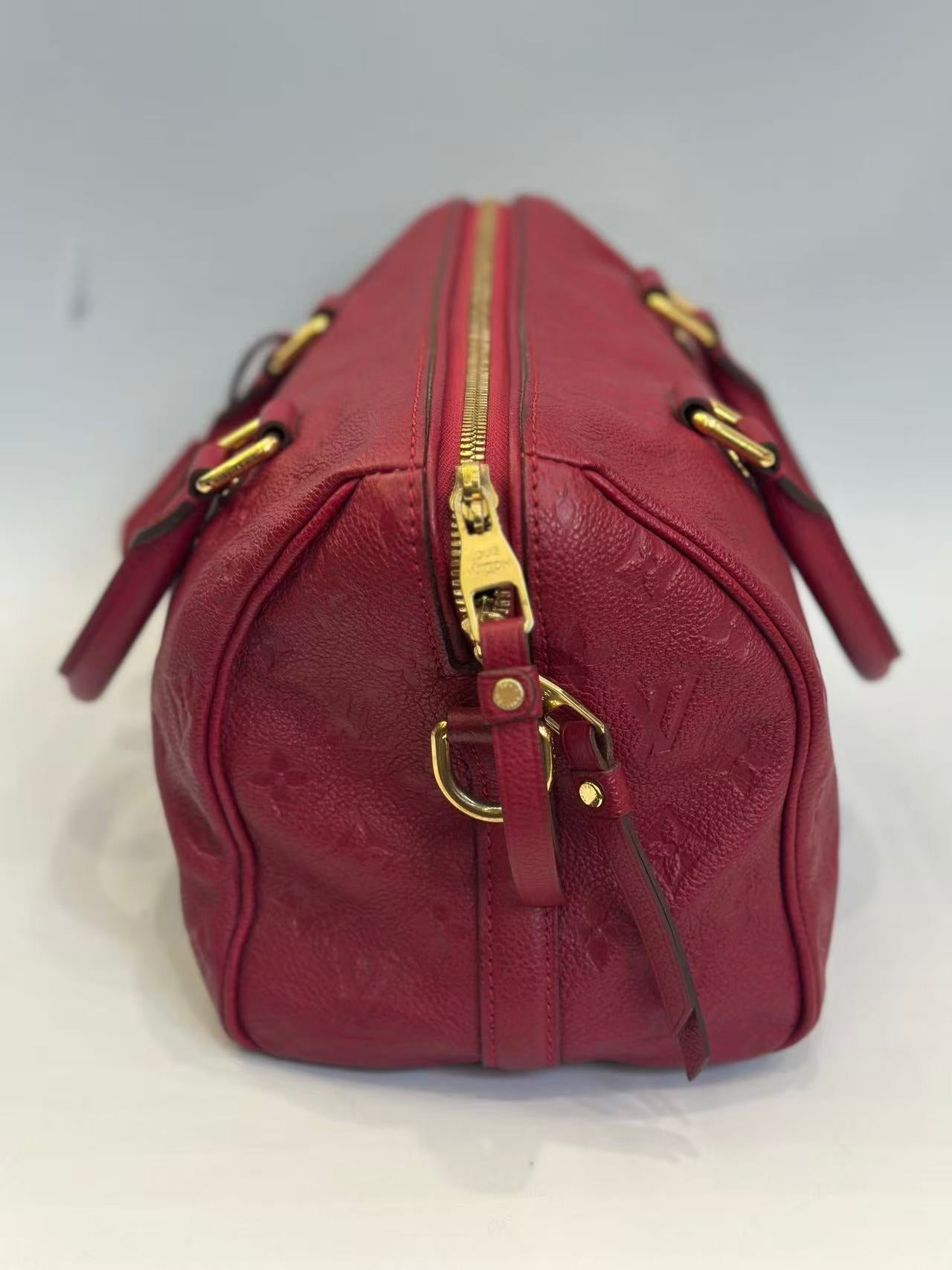 Louis Vuitton - Speedy Bandoulière 25 - Monogram Empreinte leather - Red - (Small)