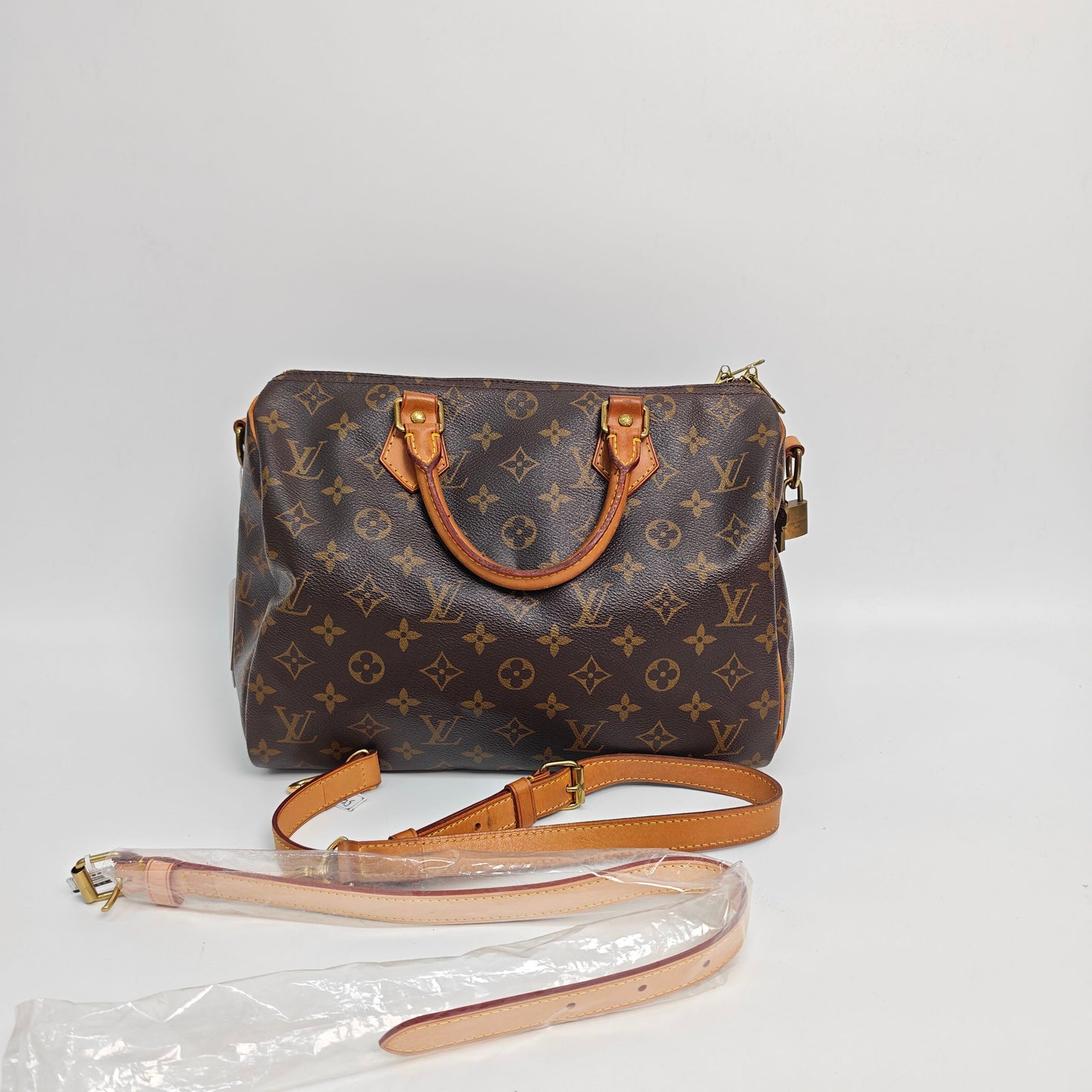 Louis Vuitton - Speedy Bandouliere - Cloth - Brown - (medium)