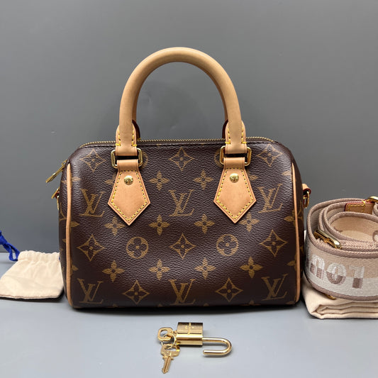 Louis Vuitton - Speedy Bandoulière - Synthetic - Brown - (mini)