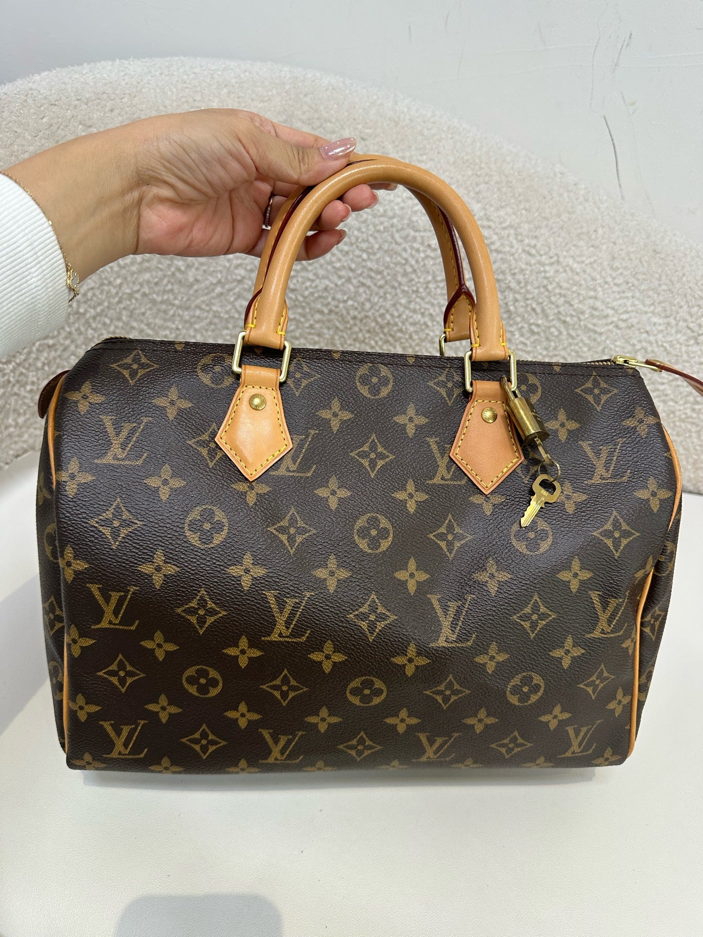 Louis Vuitton - Speedy - Cloth - Brown - (medium)