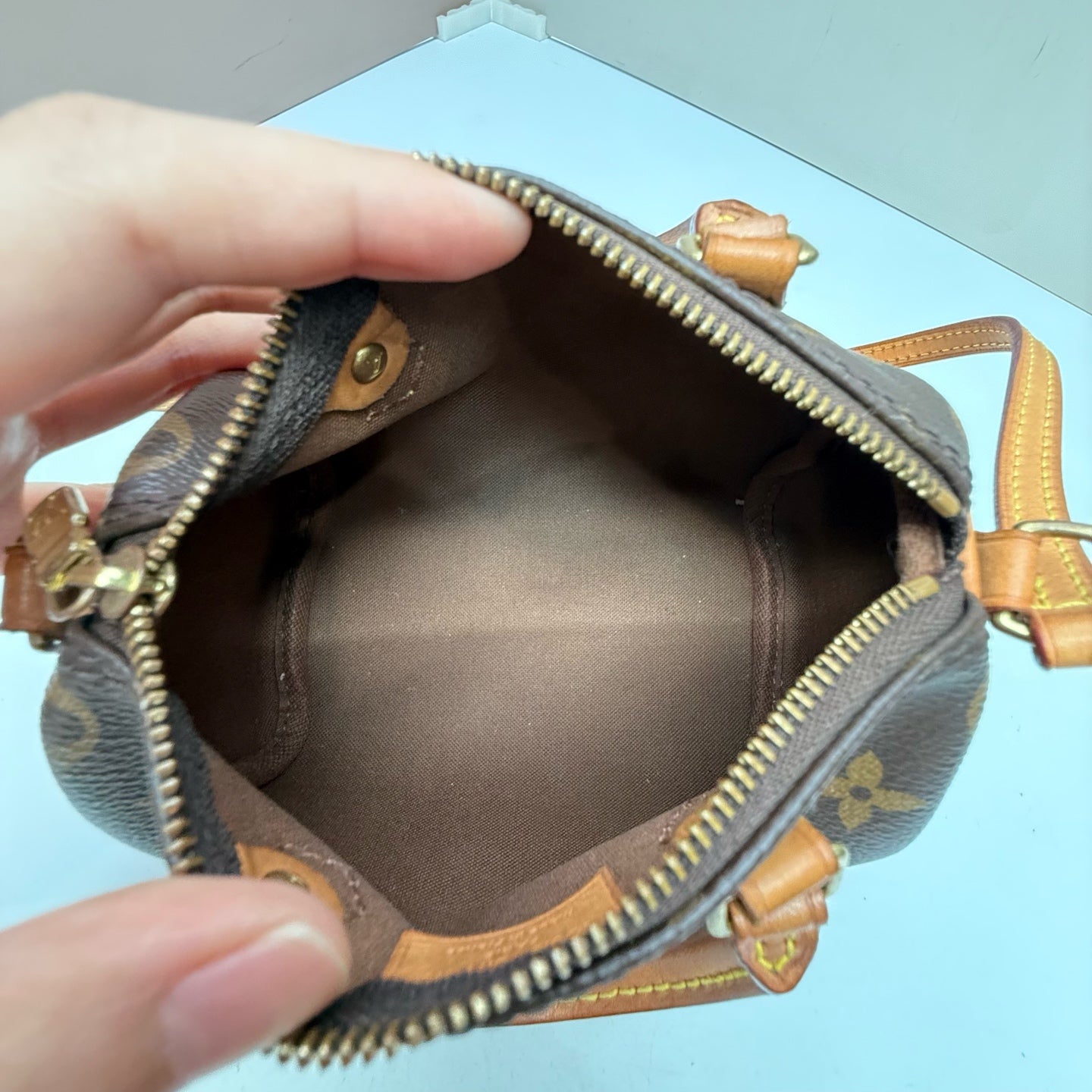 Louis Vuitton - Speedy - Cloth - Brown - (mini)