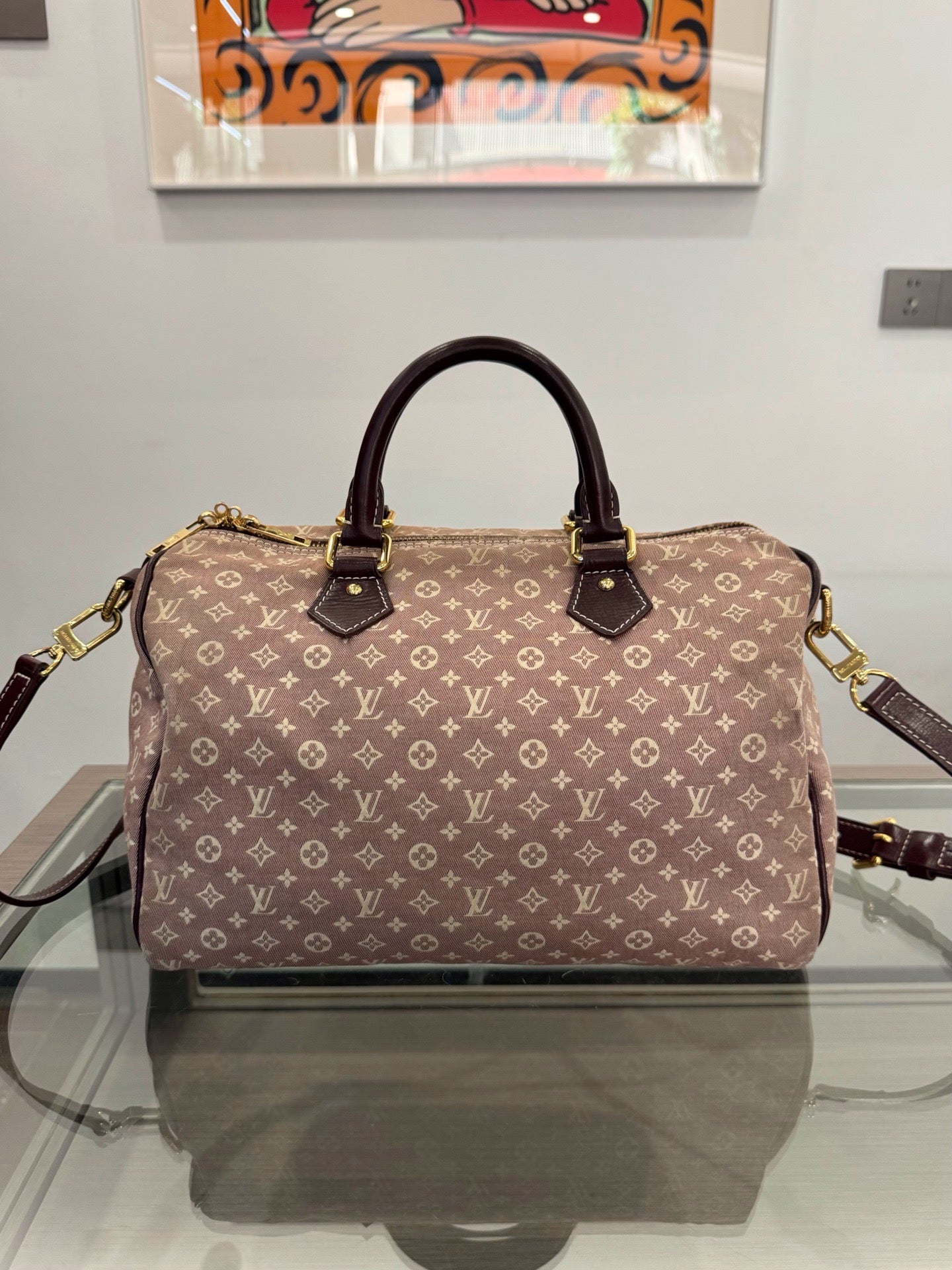 Louis Vuitton - Speedy - Denim - Jeans - Pink - (30 cm)