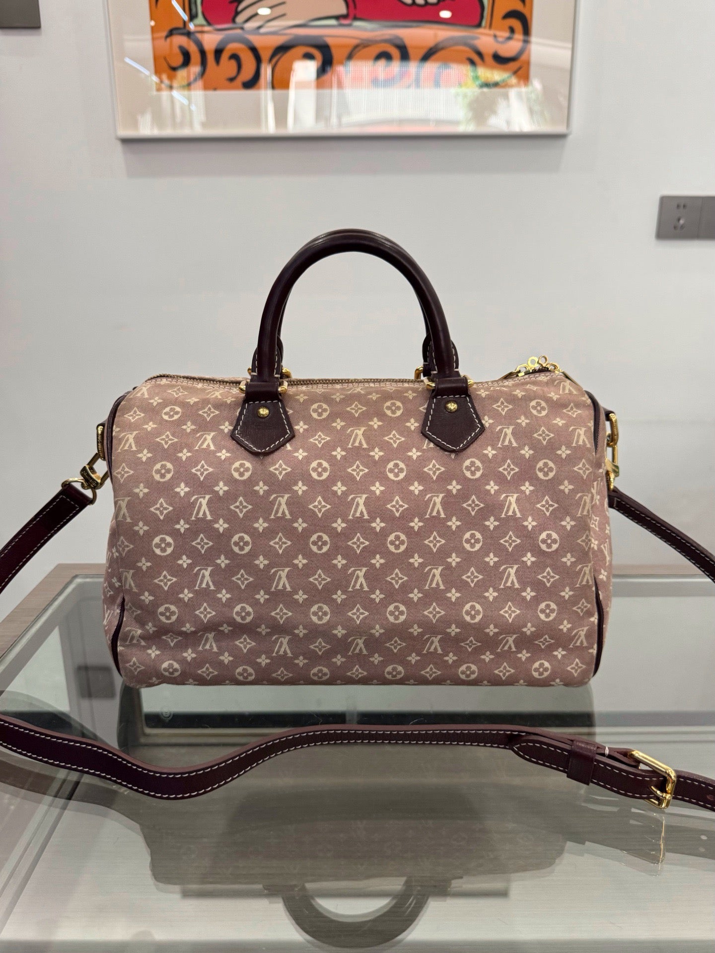Louis Vuitton - Speedy - Denim - Jeans - Pink - (30 cm)