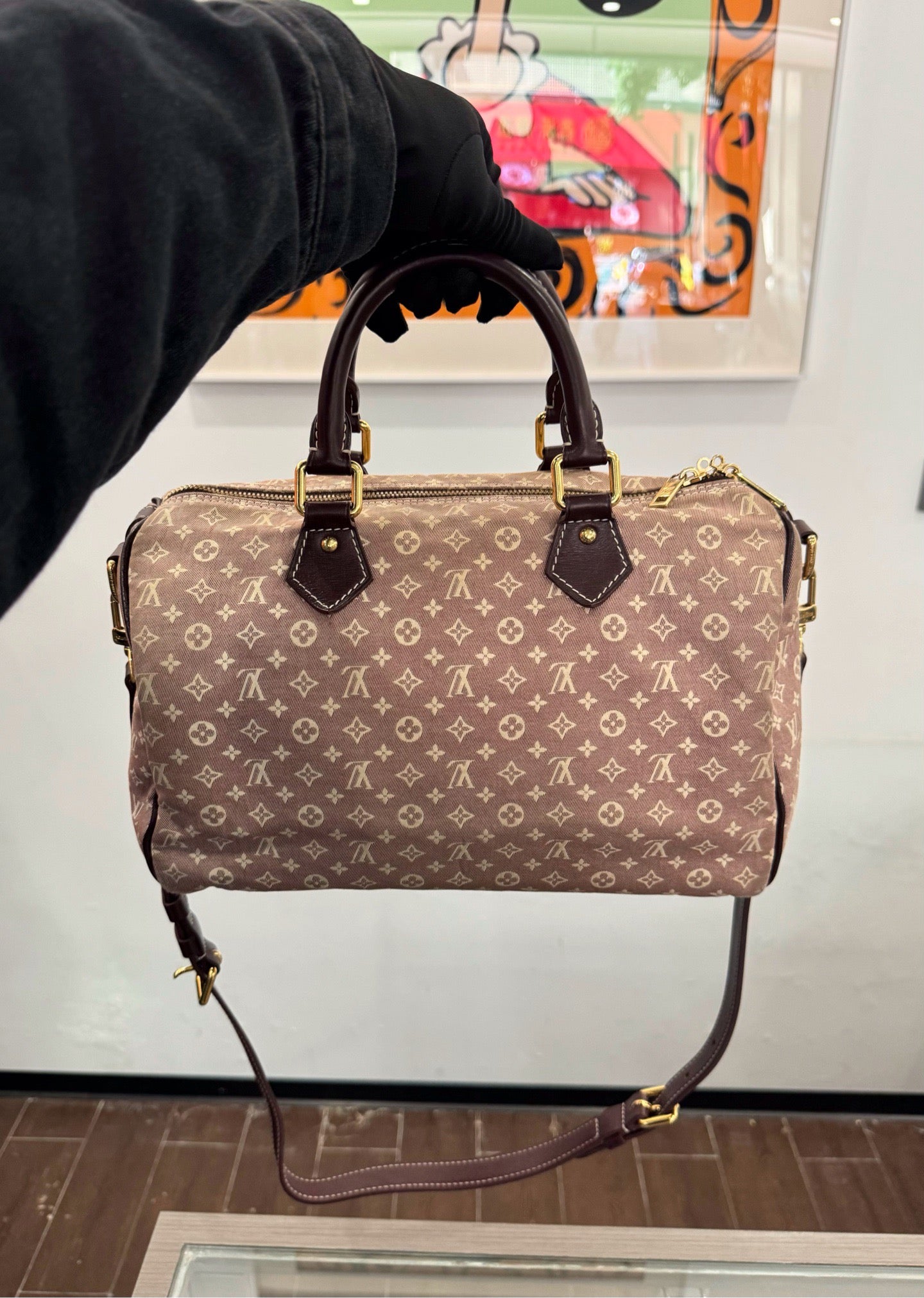 Louis Vuitton - Speedy - Denim - Jeans - Pink - (30 cm)