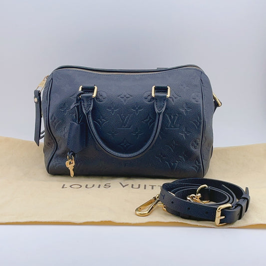 Louis Vuitton - Speedy - Leather - Navy - (small)