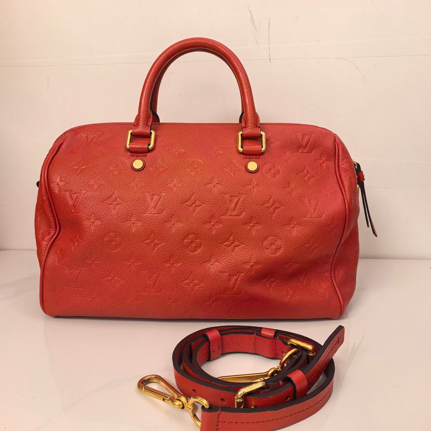 Louis Vuitton - Speedy - Leather - Red - (medium)