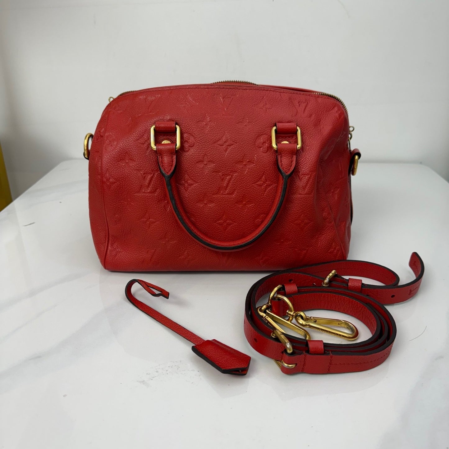 Louis Vuitton - Speedy - Leather - Red - (small)