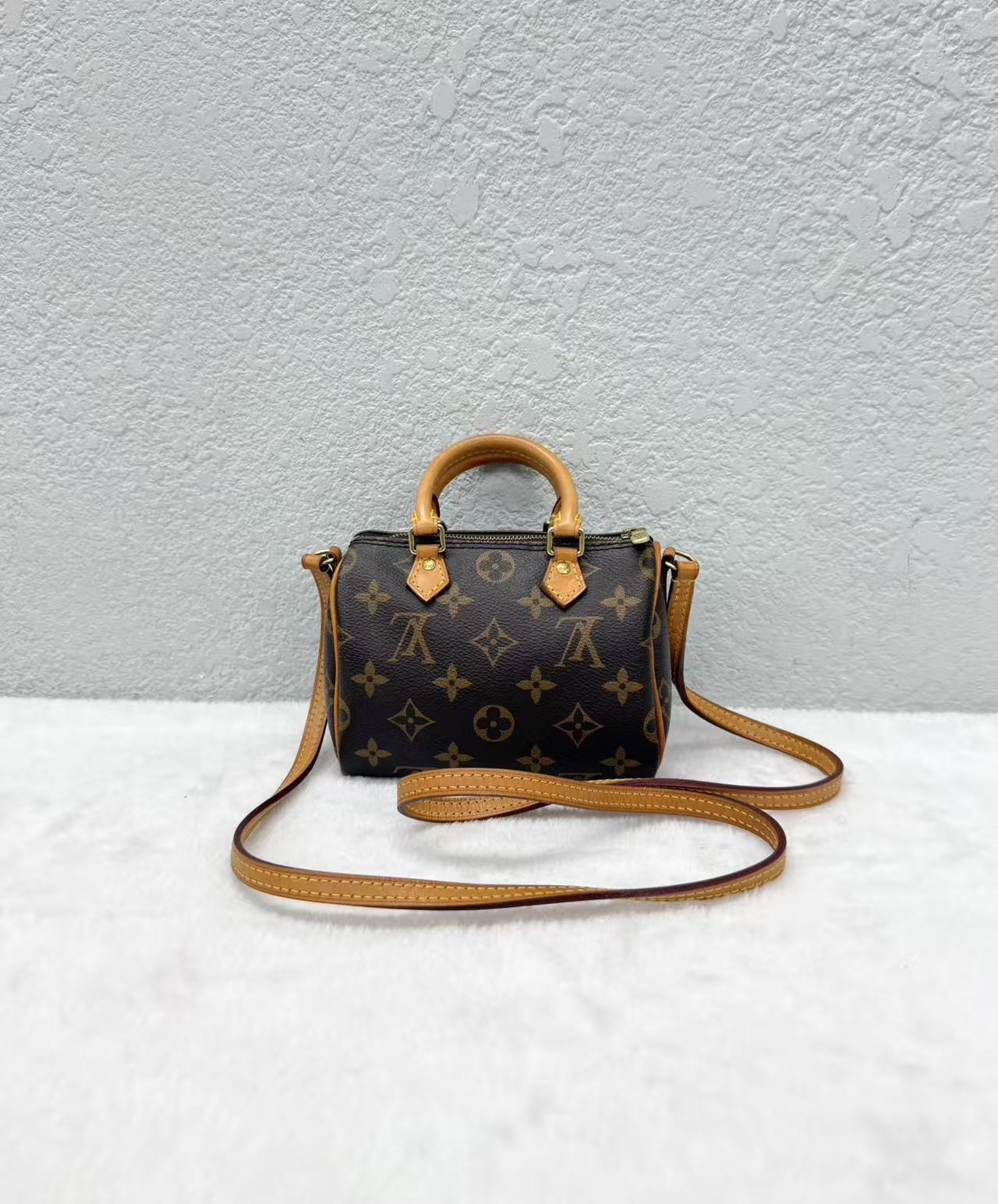 Louis Vuitton - Speedy Nano - Monogram canvas and vachetta leather - Brown - (mini)