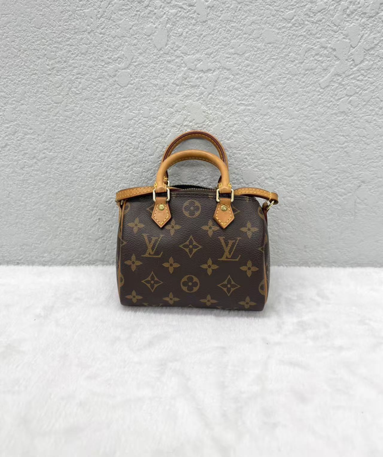 Louis Vuitton - Speedy Nano - Monogram canvas and vachetta leather - Brown - (mini)