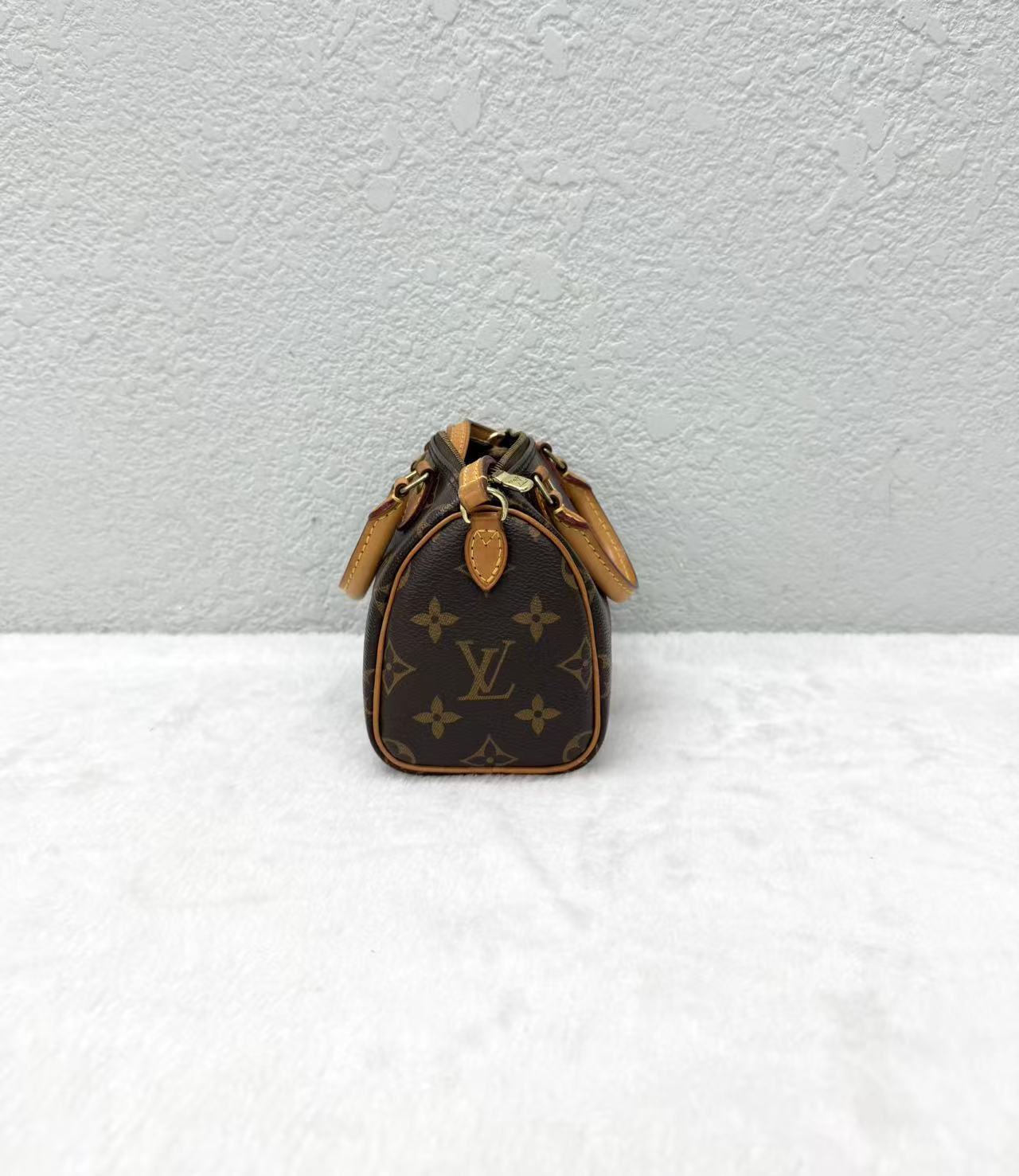 Louis Vuitton - Speedy Nano - Monogram canvas and vachetta leather - Brown - (mini)