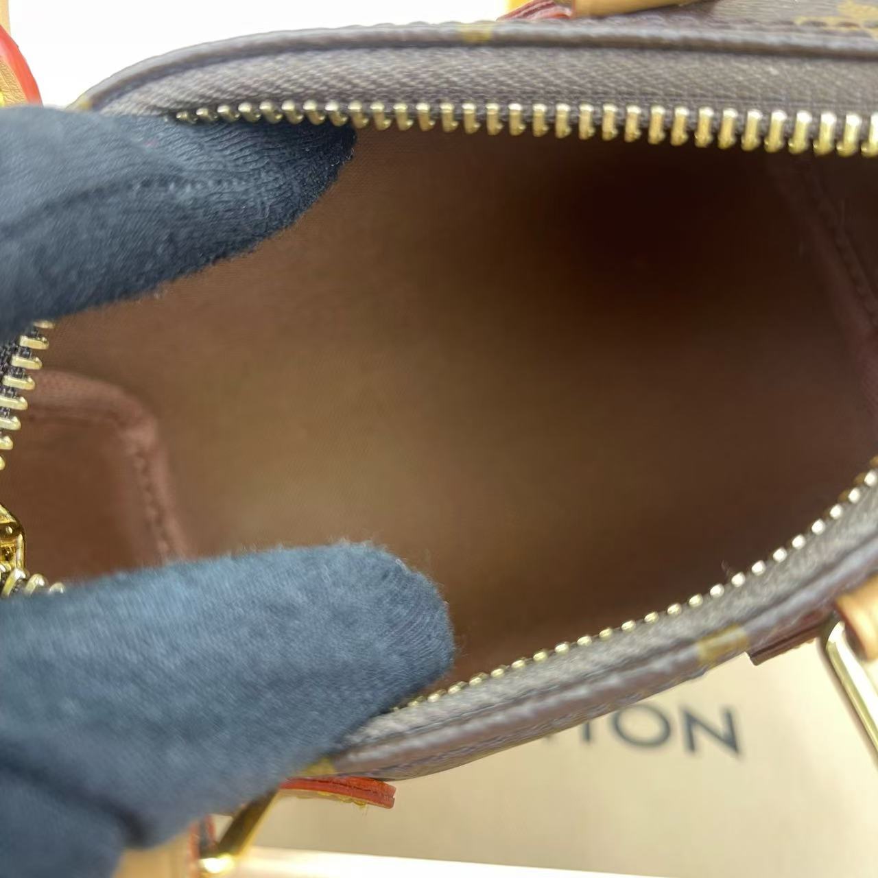 Louis Vuitton - Speedy Nano - Monogram coated canvas with natural cowhide leather trim - Brown - (mini)