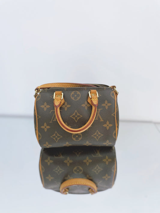 Louis Vuitton - Speedy Nano - Monogram coated canvas with Vachetta leather trim - Brown - (mini)