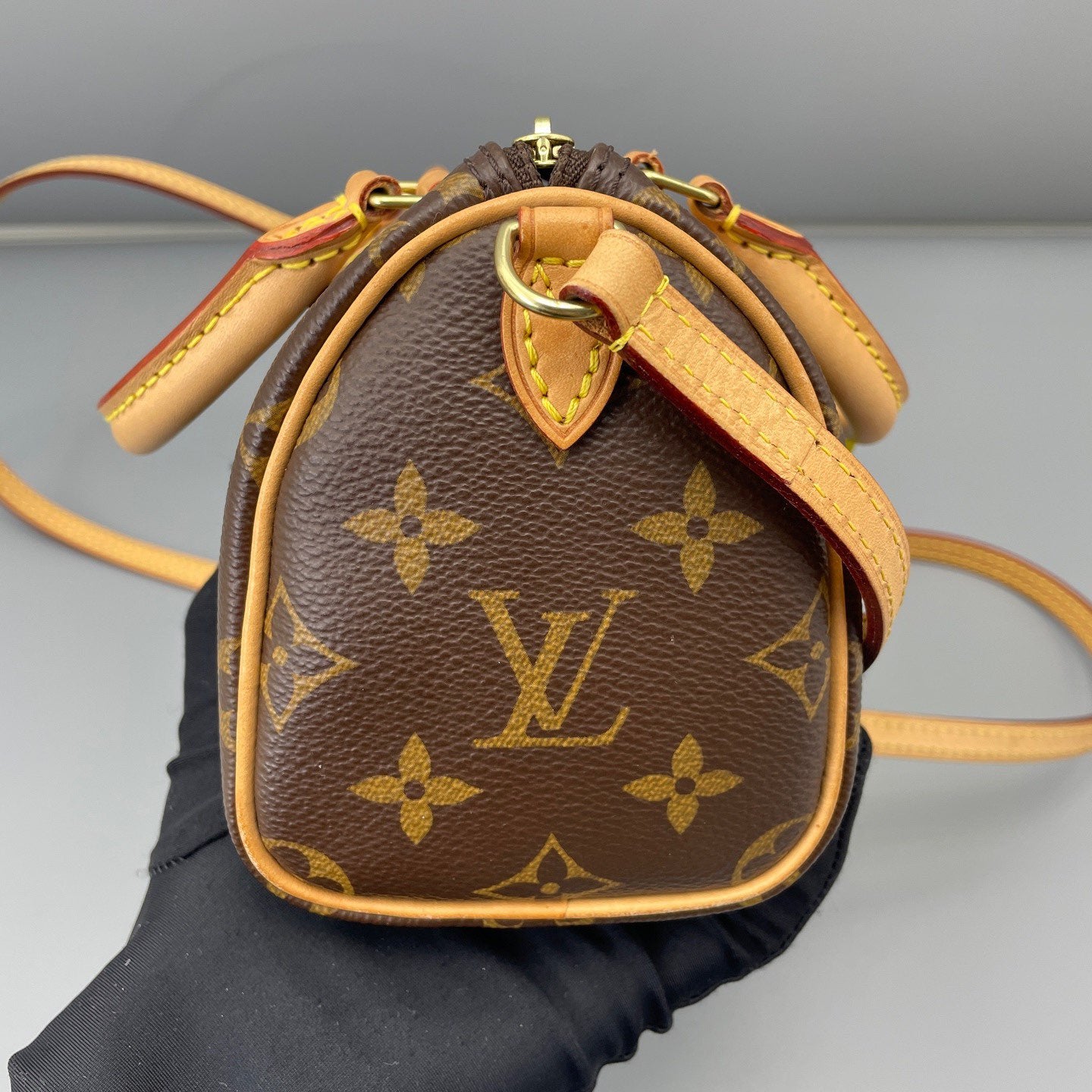 Louis Vuitton - Speedy Nano - Monogram coated canvas with Vachetta leather trim - Brown - (mini)