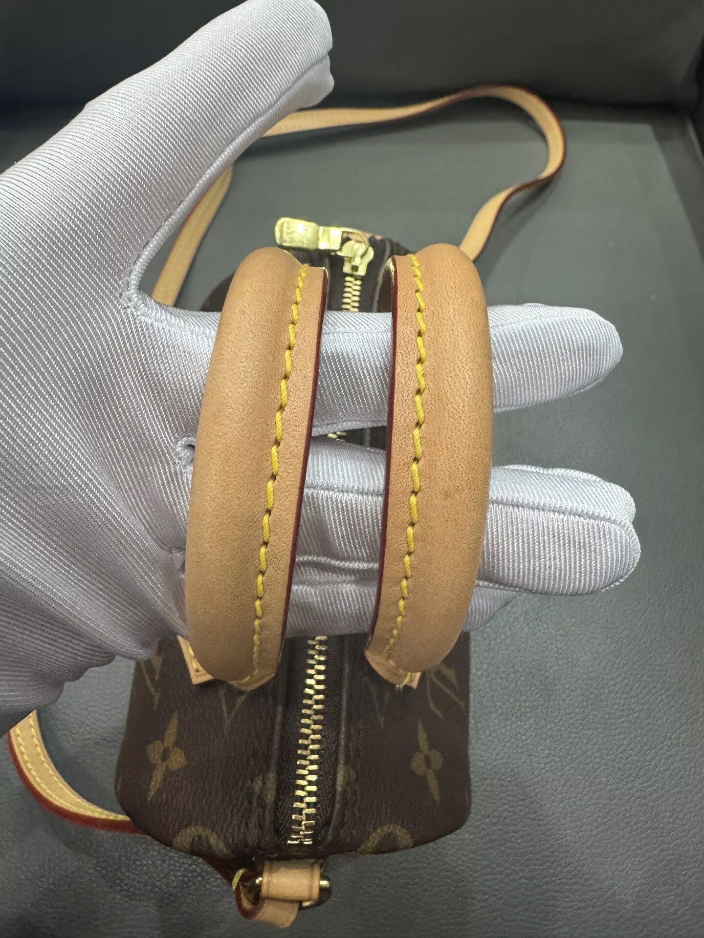 Louis Vuitton - Speedy Nano - Monogram coated canvas with Vachetta leather trim - Brown with Natural Vachetta and Gold-Tone Hardware - (mini)