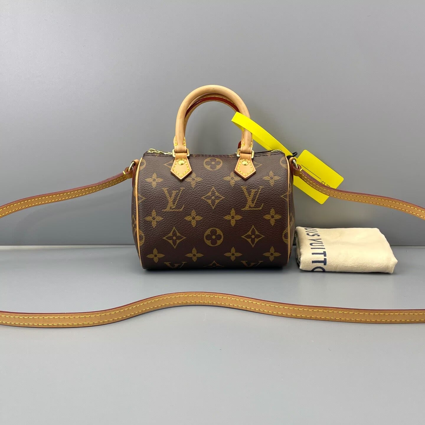 Louis Vuitton - Speedy Nano - Monogram coated canvas with Vachetta leather trim - Brown - (mini)