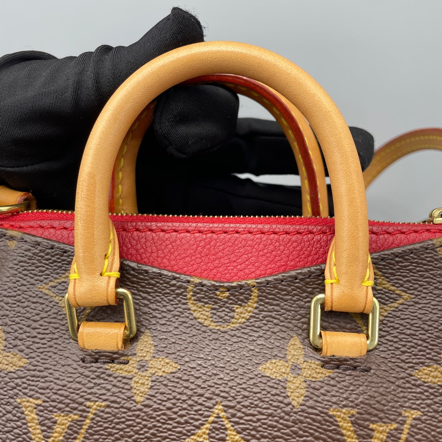 Louis Vuitton - Speedy Nano - Monogram coated canvas with Vachetta leather trim - Brown and Red - (mini)