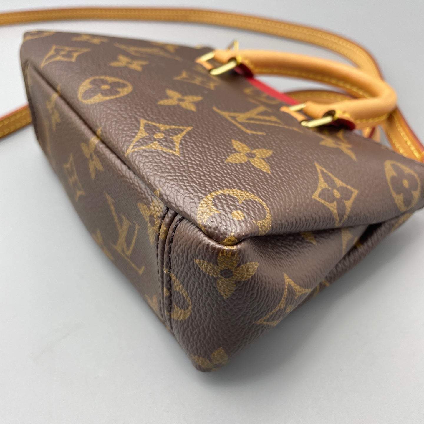 Louis Vuitton - Speedy Nano - Monogram coated canvas with Vachetta leather trim - Brown and Red - (mini)