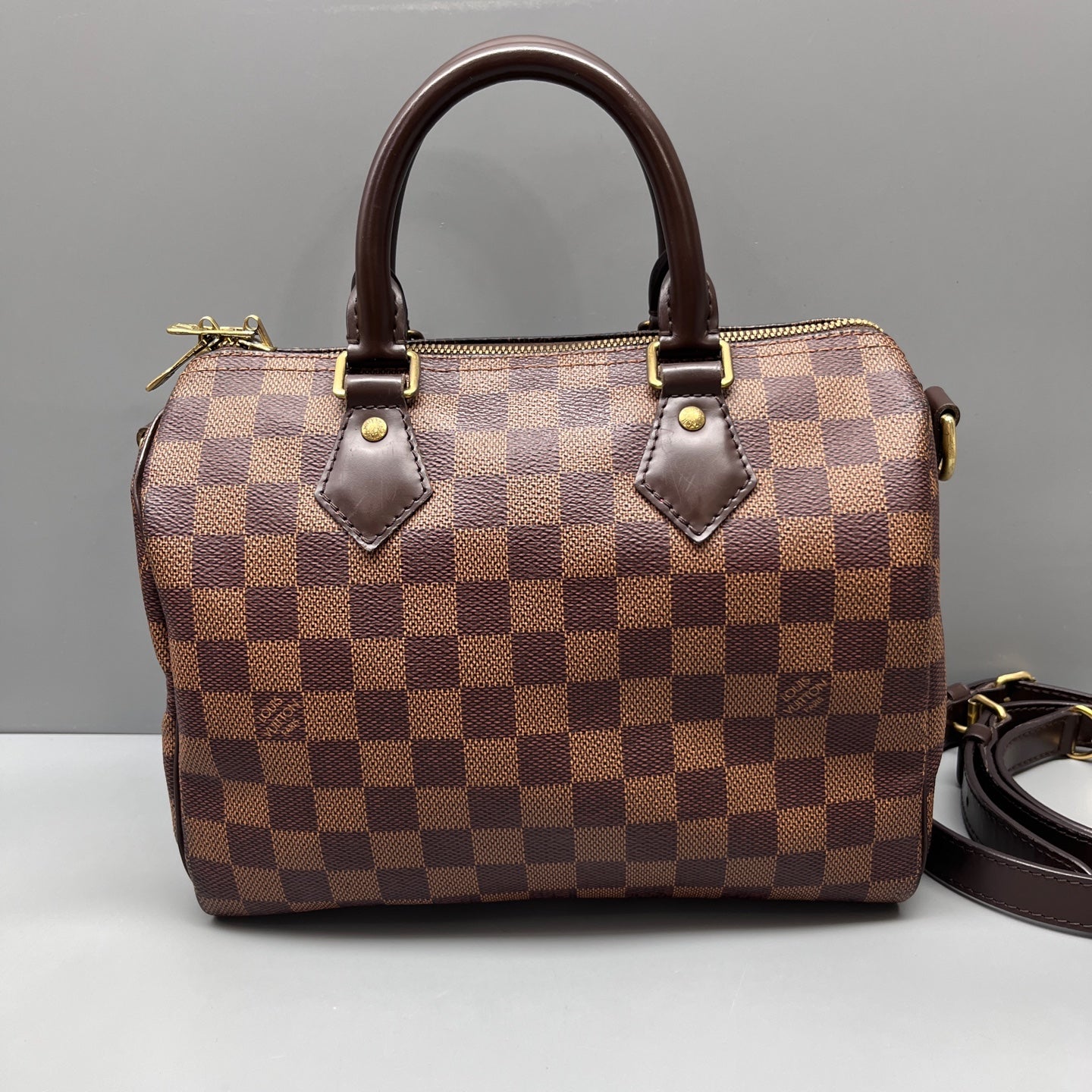 Louis Vuitton - Speedy - Synthetic - Brown - (25)