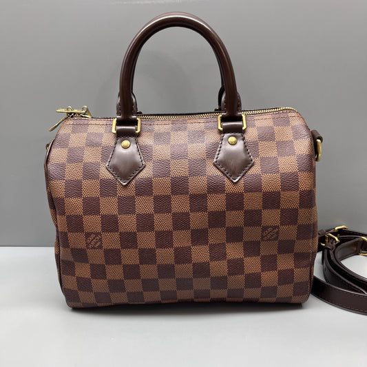 Louis Vuitton - Speedy - Synthetic - Brown - (25)