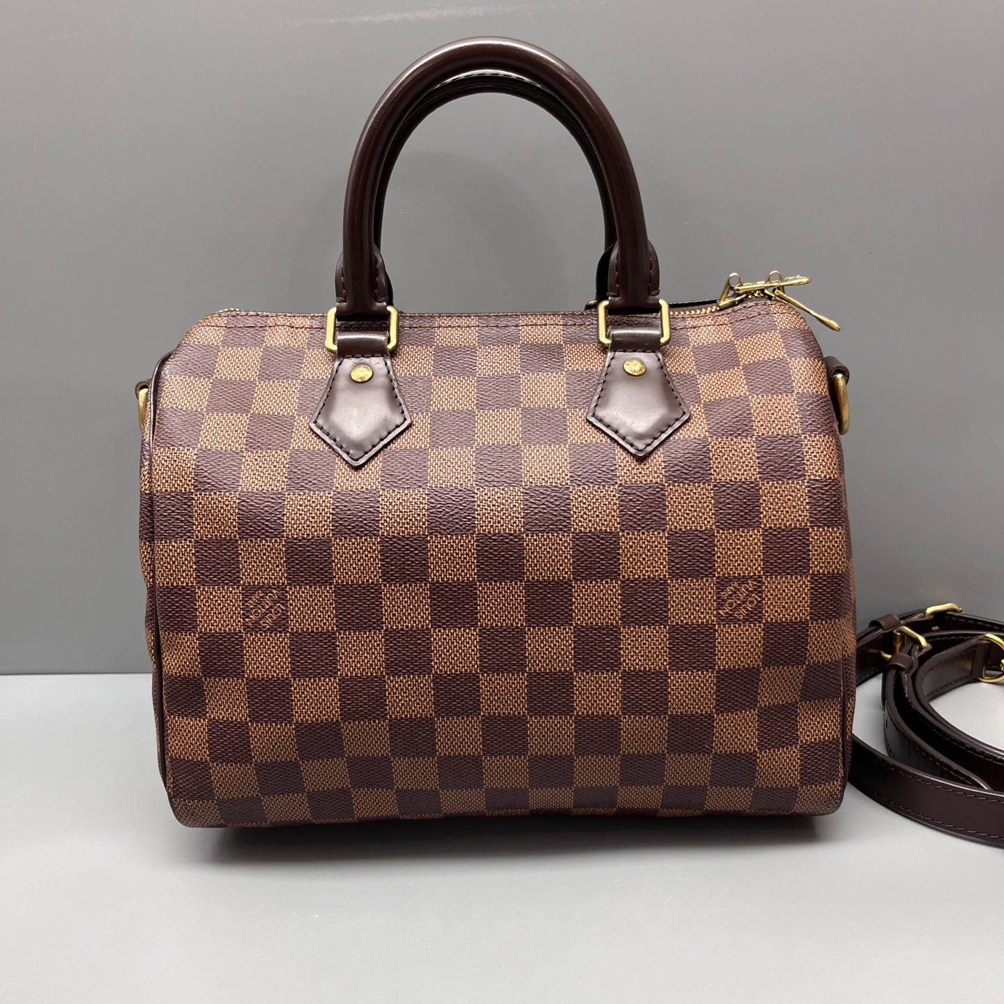 Louis Vuitton - Speedy - Synthetic - Brown - (25)