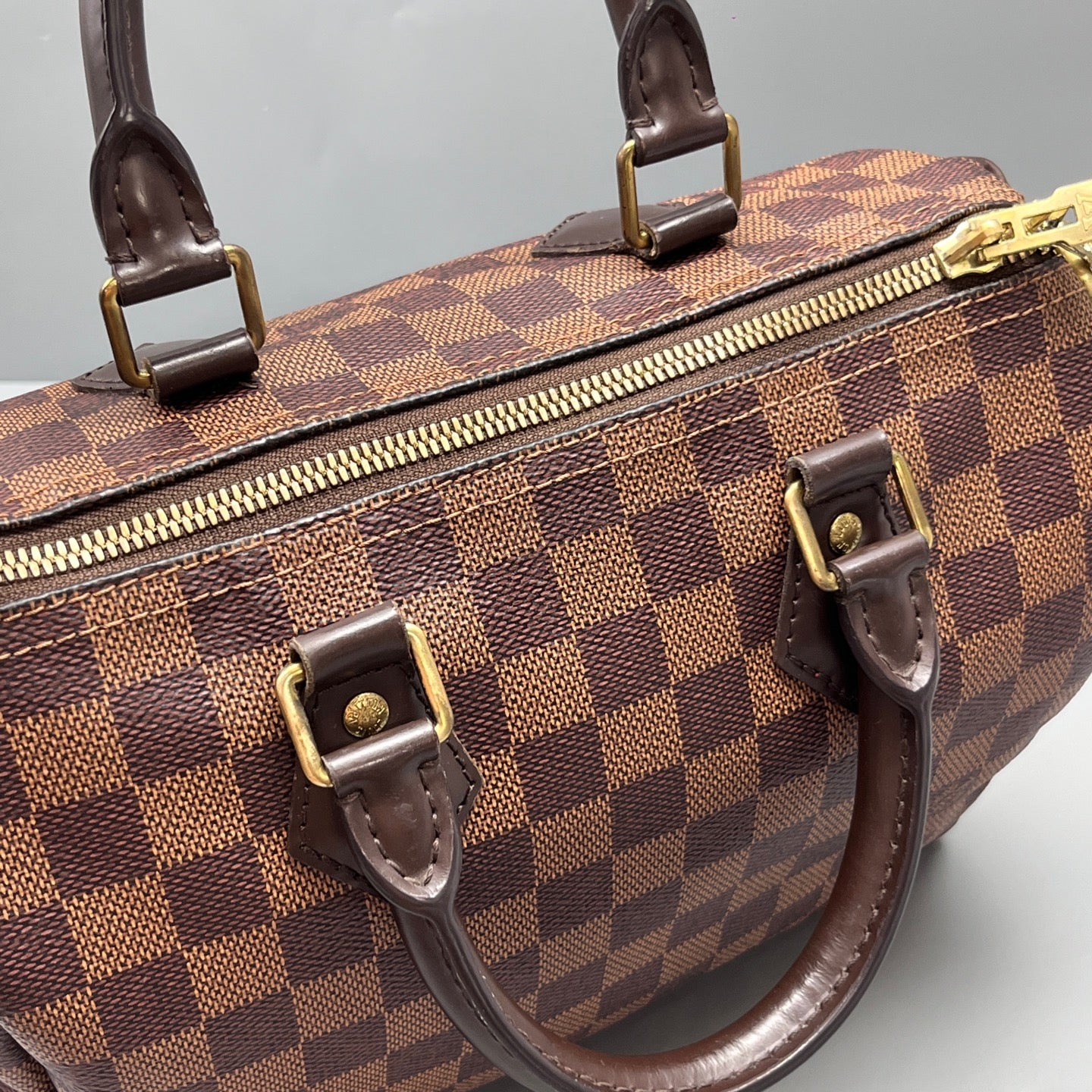 Louis Vuitton - Speedy - Synthetic - Brown - (25)