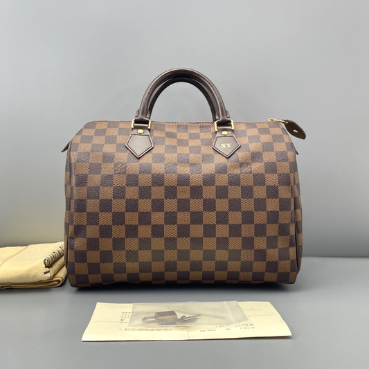 Louis Vuitton - Speedy - Synthetic - Brown - (medium)