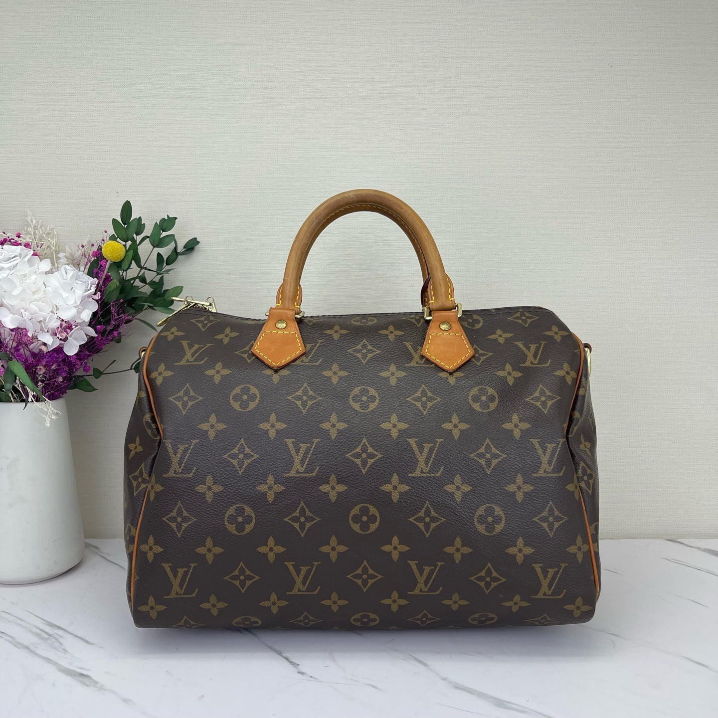 Louis Vuitton - Speedy - Synthetic - Brown - (medium)