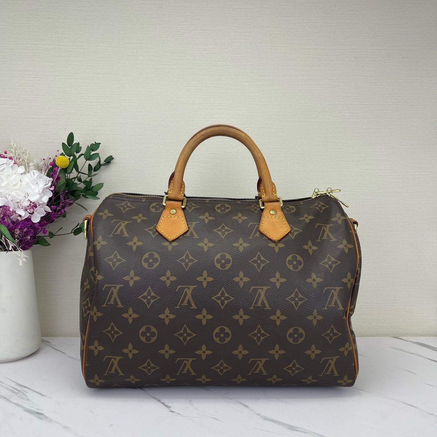 Louis Vuitton - Speedy - Synthetic - Brown - (medium)