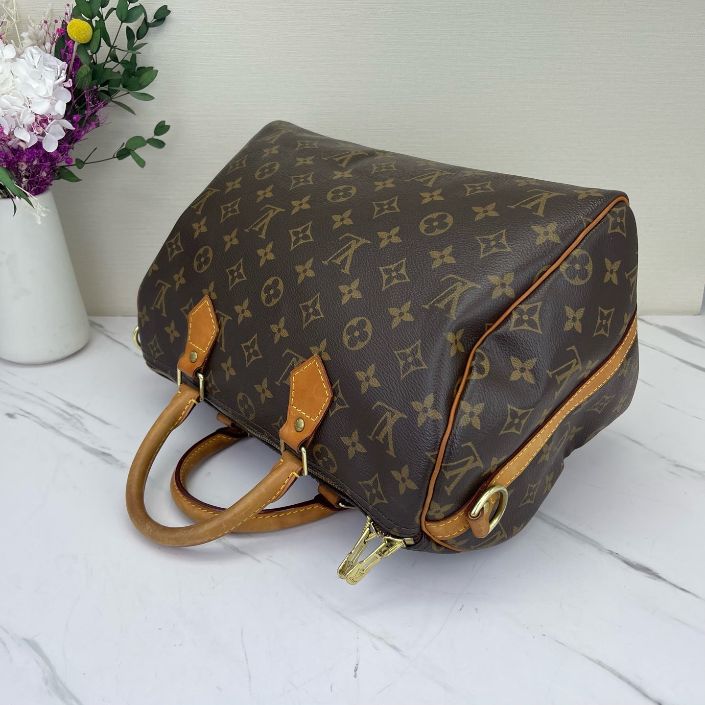Louis Vuitton - Speedy - Synthetic - Brown - (medium)