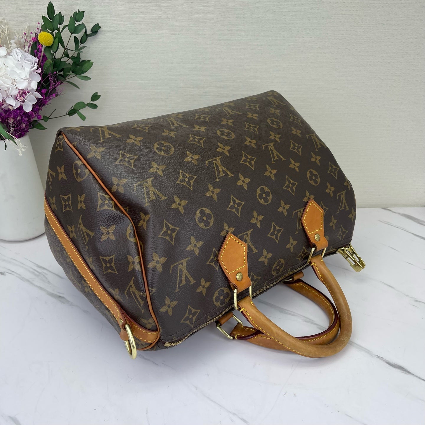 Louis Vuitton - Speedy - Synthetic - Brown - (medium)