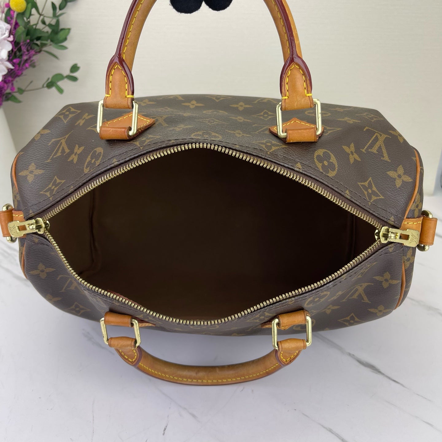 Louis Vuitton - Speedy - Synthetic - Brown - (medium)
