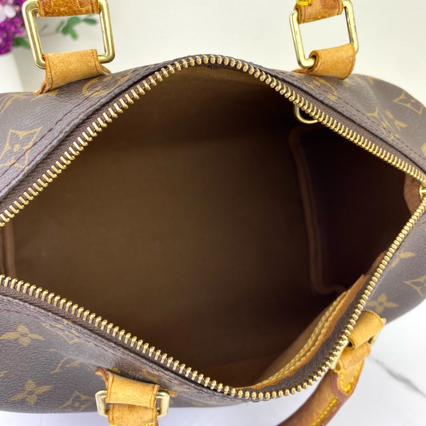 Louis Vuitton - Speedy - Synthetic - Brown - (mini)