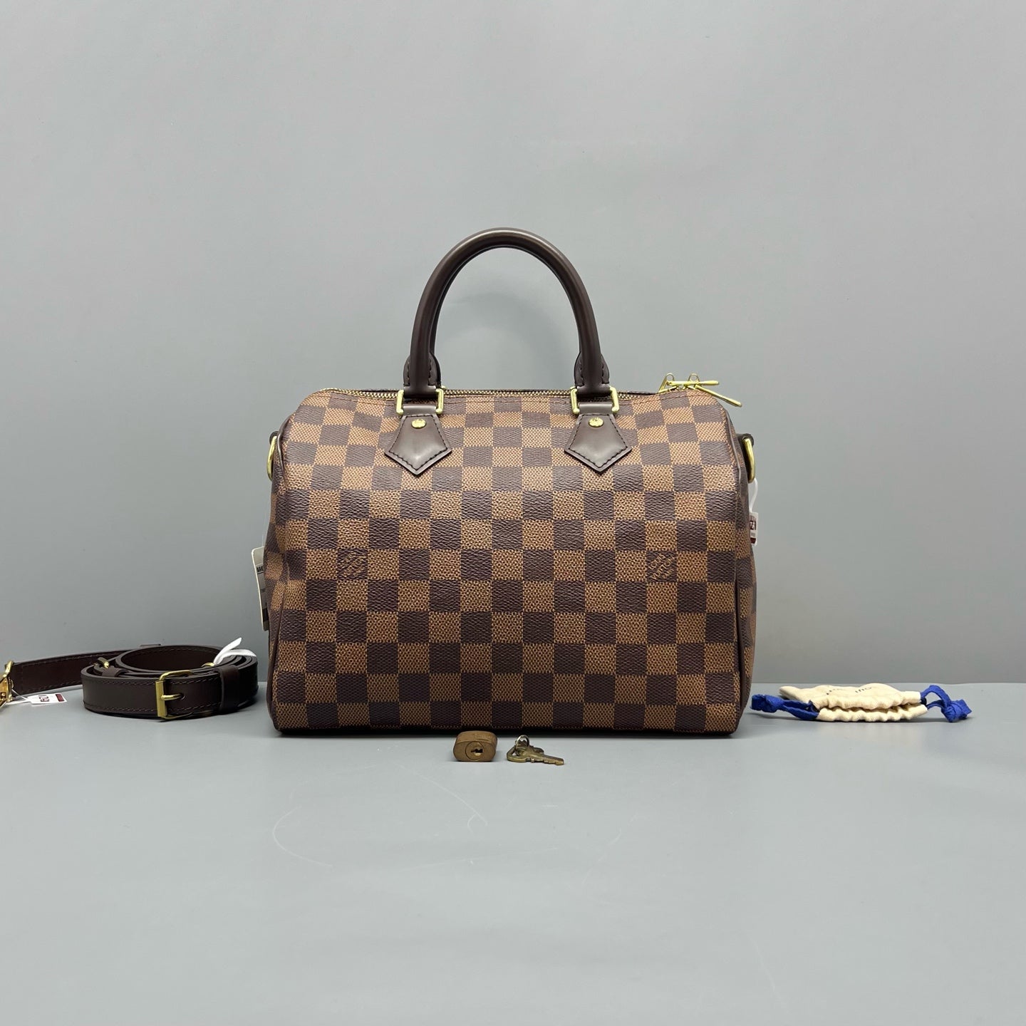 Louis Vuitton - Speedy - Synthetic - Brown - (small)