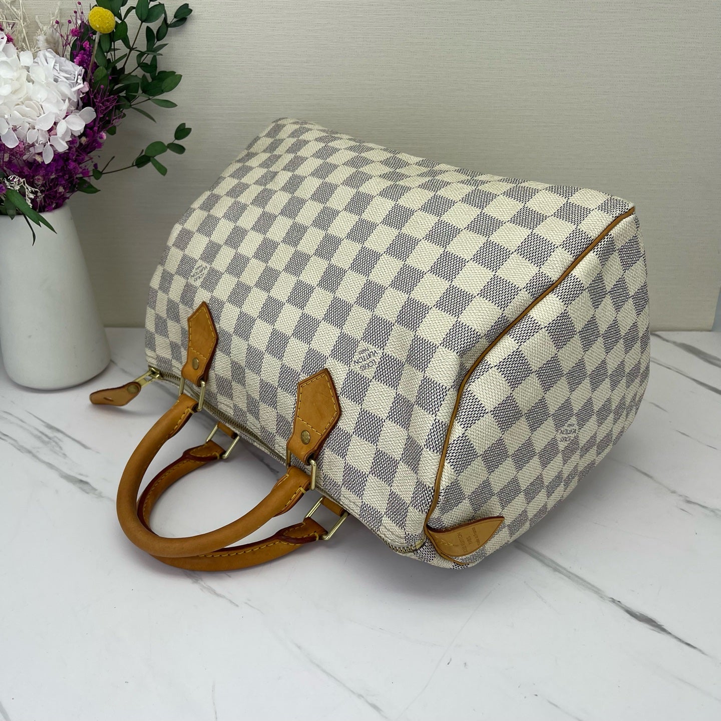 Louis Vuitton - Speedy - Synthetic - White - (medium)