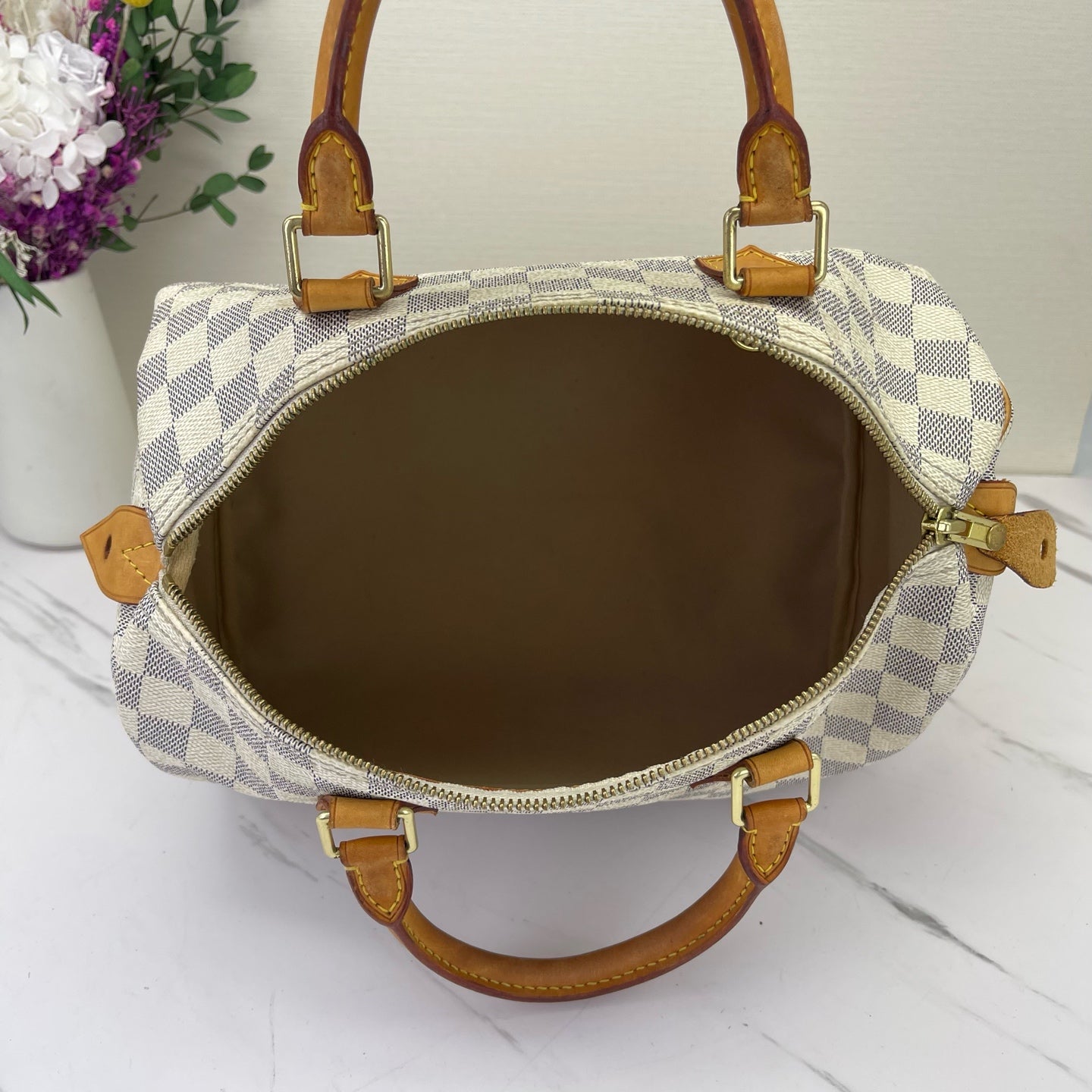 Louis Vuitton - Speedy - Synthetic - White - (medium)