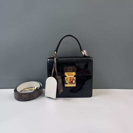 Louis Vuitton - Spring Street - Patent leather, Monogram coated canvas and Epi leather trim - Black - (mini)