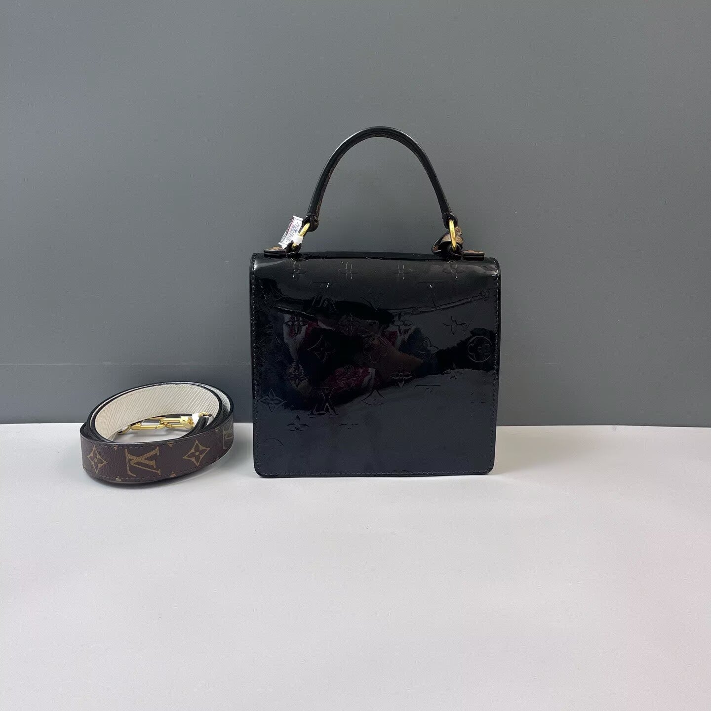 Louis Vuitton - Spring Street - Patent leather, Monogram coated canvas and Epi leather trim - Black - (mini)