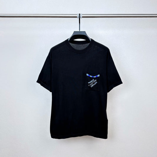 Louis Vuitton - SS24 Monogram Beaded Pocket T-shirt - Cotton - Black - (XS)