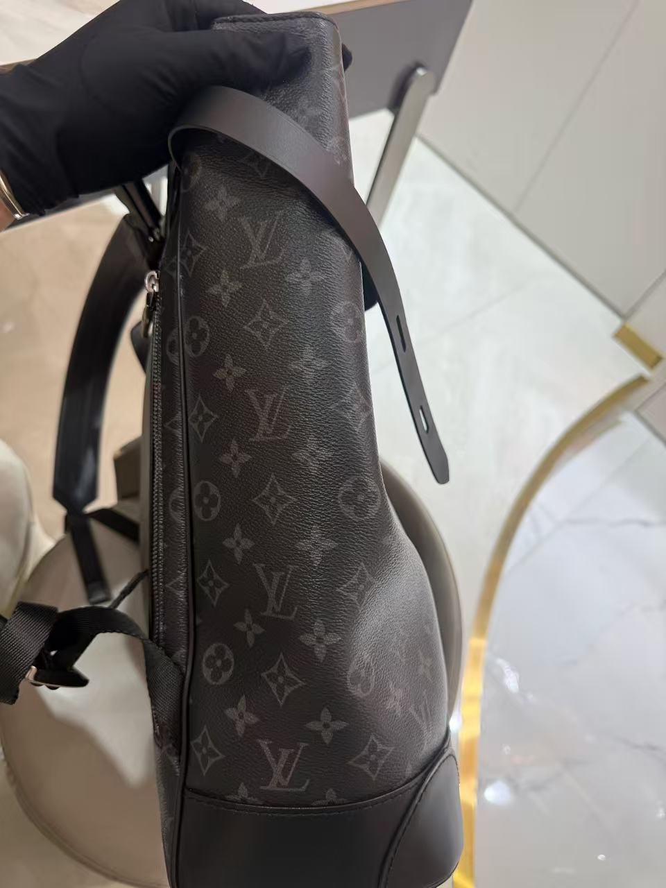 Louis Vuitton - Steamer Backpack - Monogram Eclipse coated canvas with cowhide leather trim - Black - (Large)