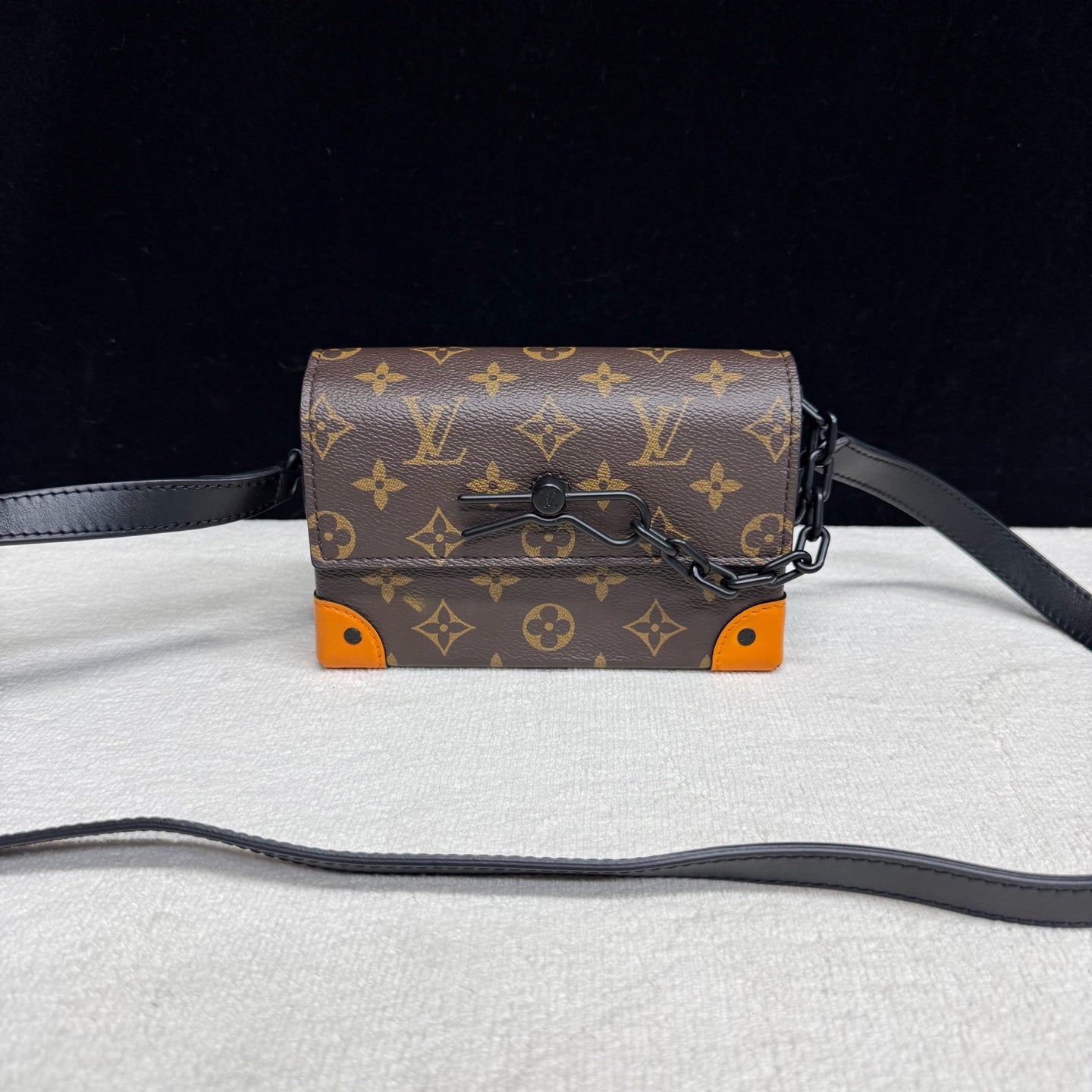 Louis Vuitton - Steamer Box Bag - Coated canvas with leather trim - Brown with Orange accents - (mini)