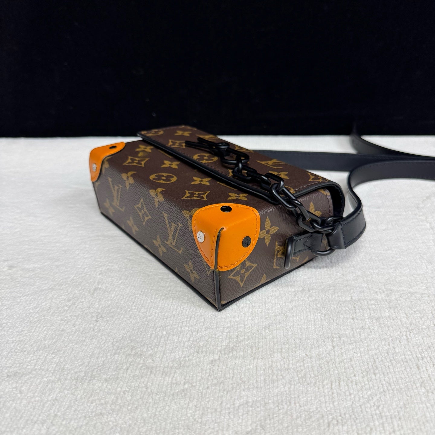 Louis Vuitton - Steamer Box Bag - Coated canvas with leather trim - Brown with Orange accents - (mini)