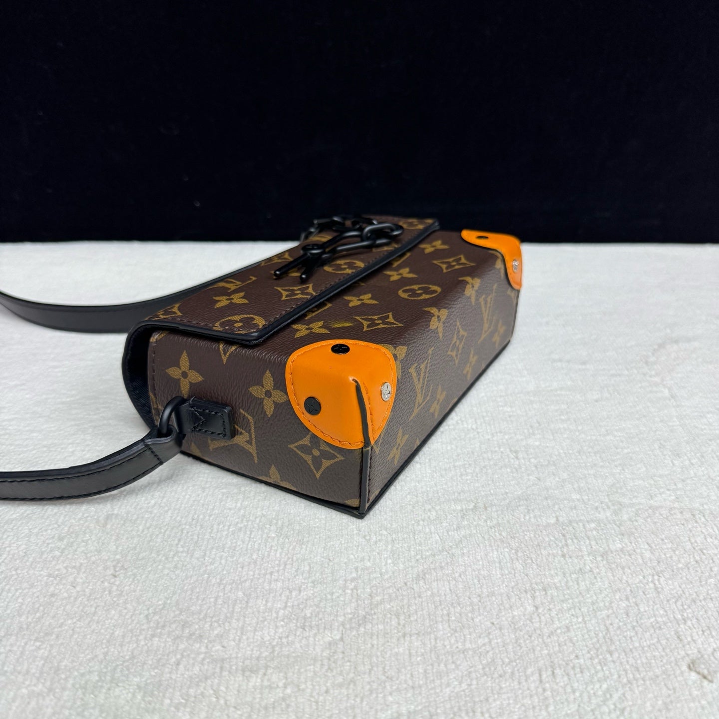 Louis Vuitton - Steamer Box Bag - Coated canvas with leather trim - Brown with Orange accents - (mini)