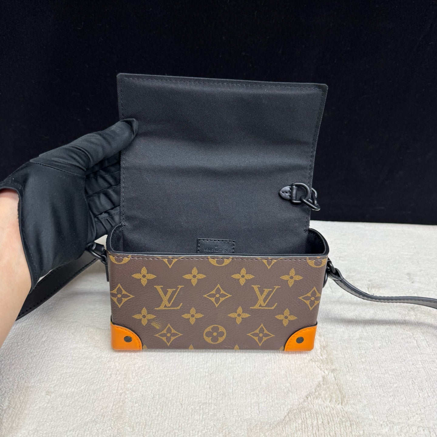 Louis Vuitton - Steamer Box Bag - Coated canvas with leather trim - Brown with Orange accents - (mini)