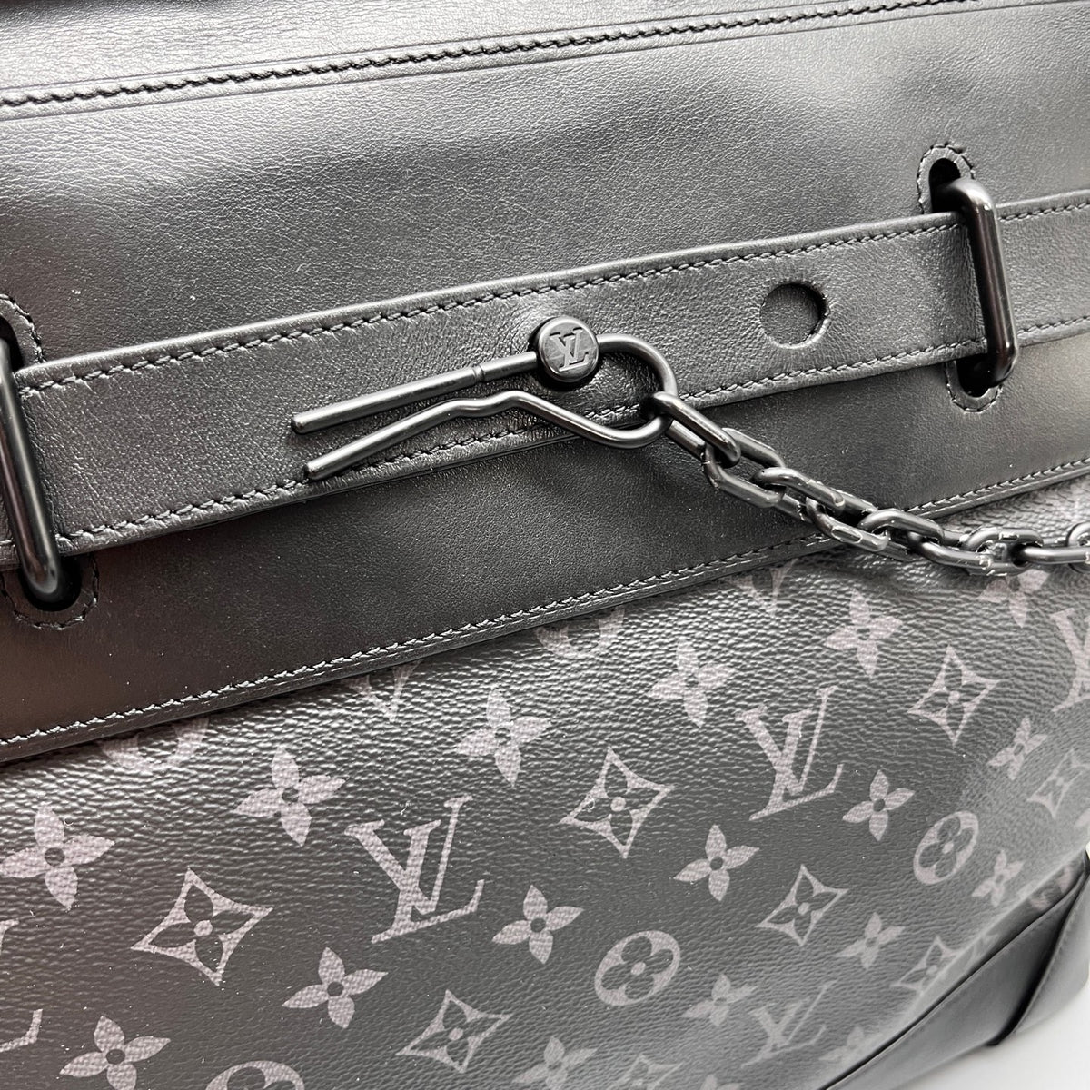 Louis Vuitton - Steamer Briefcase - Leather - Black