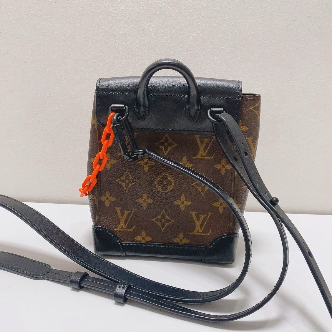 Louis Vuitton - Steamer Nano Scarecrow Bag - Monogram coated canvas with black cowhide leather trim - Brown - (mini)