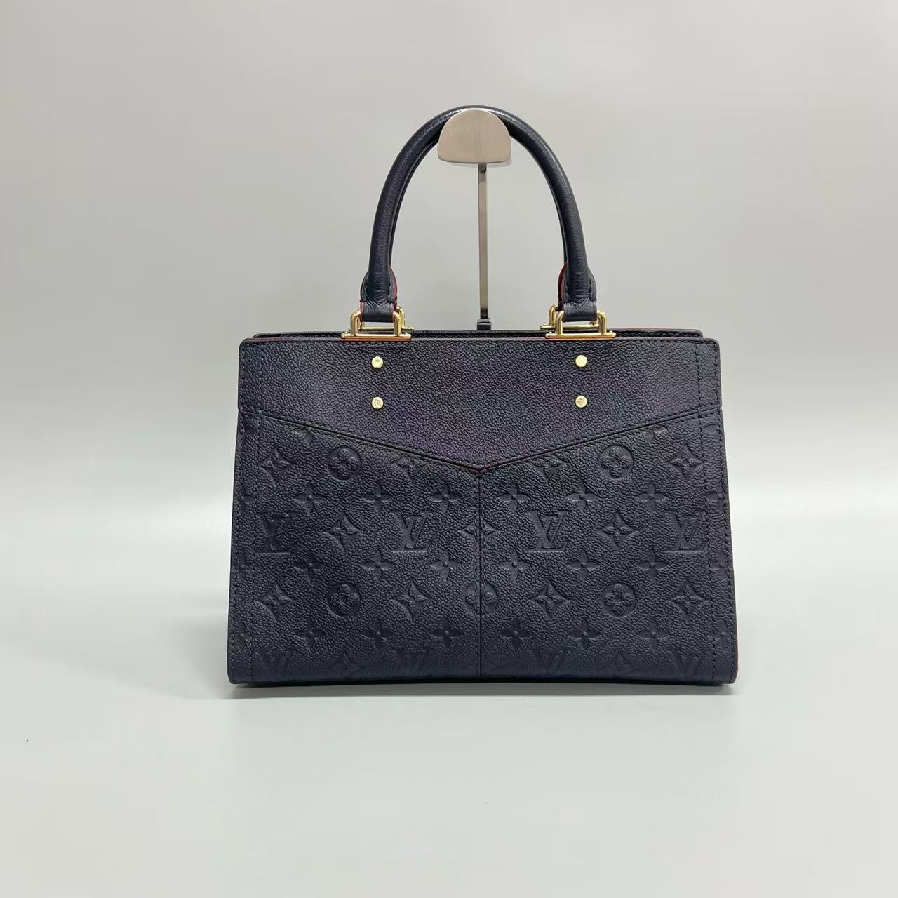 Louis Vuitton - Sully - Monogram Empreinte leather - Navy with Red Glazing - (medium)